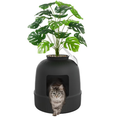 Fake plant cat litter box best sale